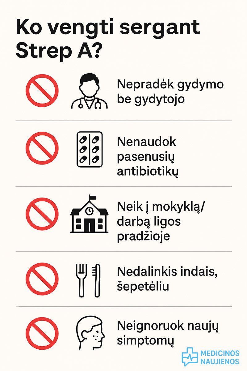 ko vengti sergant streptokoku