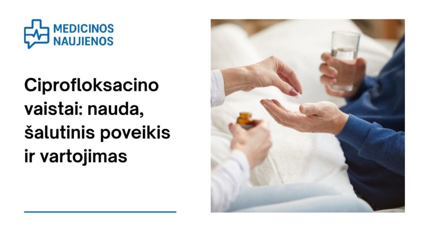 % Ciprofloksacinas: kuo jis gali padėti, galimas šalutinis poveikis, kaip vartoti ir dar daugiau