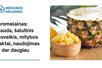 % Bromelainas: nauda, šalutinis poveikis, mitybos faktai, naudojimas ir dar daugiau