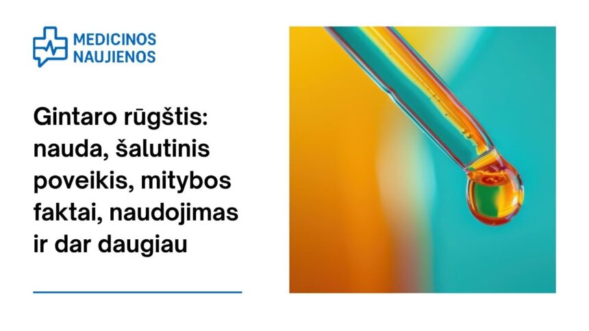 % Gintaro rūgštis: nauda, šalutinis poveikis, mitybos faktai, naudojimas ir dar daugiau