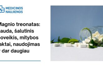 % Magnio treonatas: nauda, šalutinis poveikis, mitybos faktai, naudojimas ir dar daugiau