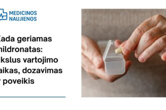 % Kada geriamas mildronatas: tikslus vartojimo laikas, dozavimas ir poveikis