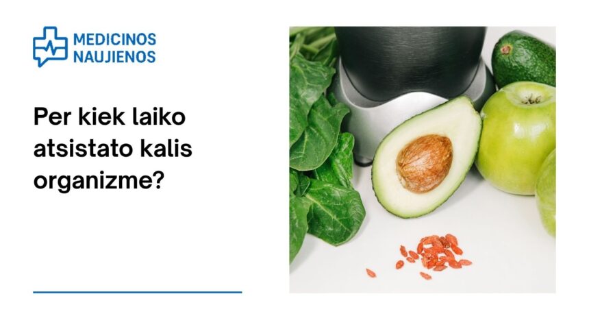 % Per kiek laiko atsistato kalis organizme?