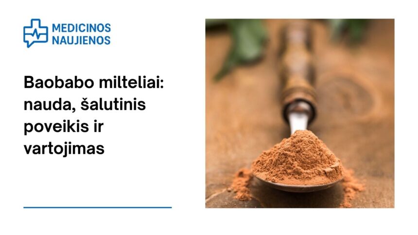 % Baobabo milteliai: nauda, šalutinis poveikis, mitybos faktai, naudojimo būdai ir dar daugiau