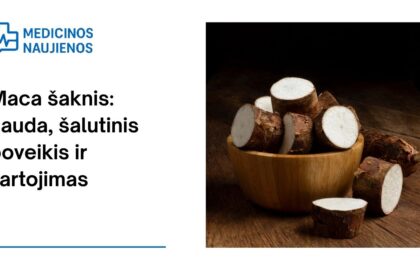 % Maca šaknis: nauda, šalutinis poveikis, maistingumas, naudojimas ir dar daugiau
