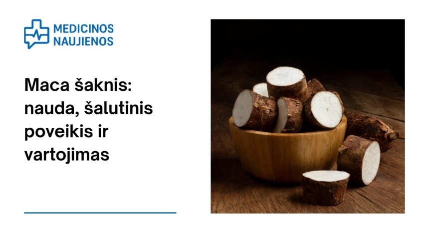 % Maca šaknis: nauda, šalutinis poveikis, maistingumas, naudojimas ir dar daugiau
