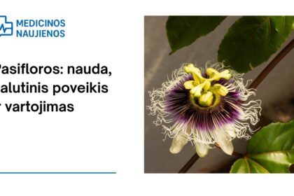 % Pasifloros: nauda, šalutinis poveikis, mitybos faktai, naudojimas ir dar daugiau